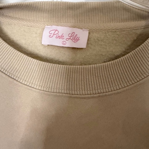 Pink Lily Tan Holiday Sweatshirt - Picture 2 of 3